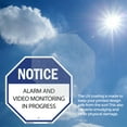 thumbnail image 4 of Notice Alarm and Video Monitoring in Progress (5 Pack) 4 inch X 4 inch Octagon Vinyl Label Decal Sticker Weather Resistant, UV Protected for Workplace, Made in the USA, 4 of 5