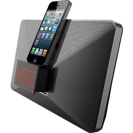 MIG-IP01 Mutant M-Stealth 8-Pin Lightning Speaker Dock with Dual Alarm Clock for Apple iPhone 5S and iPhone (Best Iphone 5 Speaker Dock)