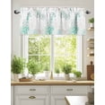 thumbnail image 2 of Curtain Valance for Windows,Ocean Coral Starfish Conch Seahorse Kitchen Valances Rod Pocket Short Curtains,Teal Marine Life Window Treatment Panel for Bedroom Bathroom 42x12in, 2 of 9