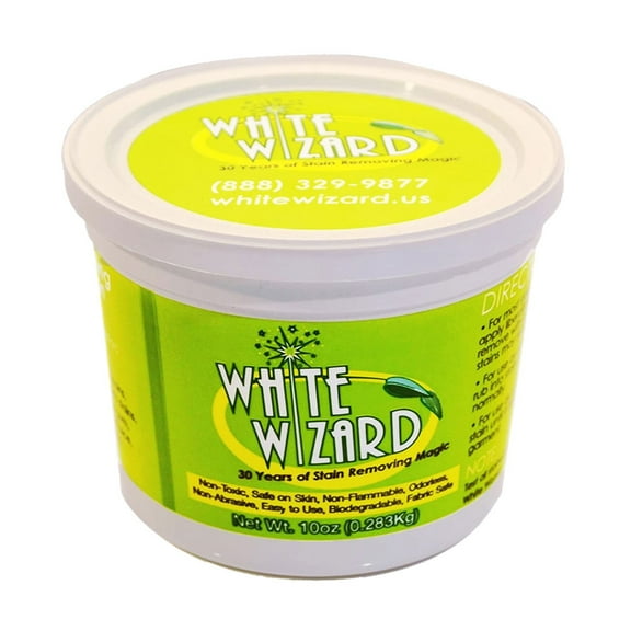 White Wizard - All-Purpose Stain Remover- Rid Grease Shoe Polish Oil Stains Without Water- 10 fl oz.