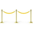 thumbnail image 5 of Uxcell 8 Feet Yellow Velvet Stanchion Rope Crowd Control Barrier Rope with Snap Hooks, Golden 2 Pack, 5 of 6