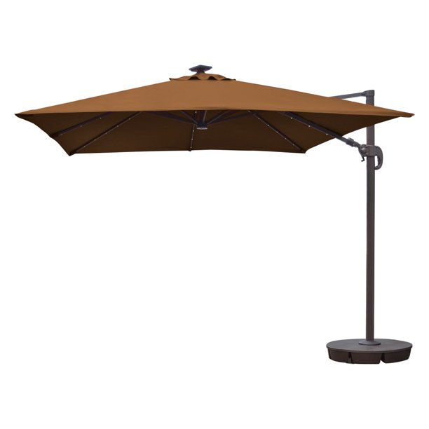Island Umbrella Santorini II Fiesta 10 ft. Square Cantilever Solar