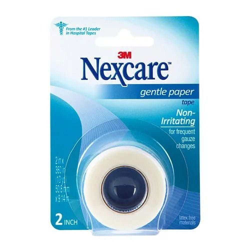 3M Nexcare Gentle Paper Tape, Non Irritating, 2 Inches by 10 Yrd, 1 Ea, 3 Pack