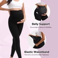 thumbnail image 4 of INNERSY Maternity Leggings Over the Belly High Waisted Pregnancy Yoga Pants for All Stages(M,Black), 4 of 9