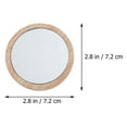 thumbnail image 3 of MasteelfCA 3Pcs Handheld Small Mirror Makeup Mirror with Wood Frame for Home Travel, 3 of 8