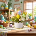 thumbnail image 1 of Reduced Price WIZUTIZ Spring Easter Small Potted Plants Simulation Plants Fake Flowers Decorative Ornaments Home Living Room Desktop Bonsai Multicolor, 1 of 5