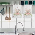 thumbnail image 6 of pogooe Happy Easter Bunny Rabbit Kitchen Dish Towels, 18x26 Inch Microfiber Soft Reusable Super Absorbent Flower Rose Green Spring Hand Towels Set of 2 for Kitchen Bathroom Laundry Decor, 6 of 6