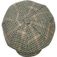 thumbnail image 6 of Brown Oversized Herringbone Wool Blend Applejack Newsboy Ascot Cabbie Ivy Hat, 6 of 8