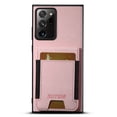 thumbnail image 6 of Compatible with Samsung Galaxy Note 20 Flip Wallet Phone Case with Card Holder Elastic,Magnetic Back Flip Kickstand Cover Premium PU Leather Business Classic Style Shockproof Case,Pink, 6 of 8