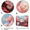 thumbnail image 3 of Designart "Flair of Pink Flamingos" Animals Metal Wall Decor Set, 3 of 5