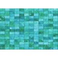 thumbnail image 1 of Ahgly Company Indoor Rectangle Patterned Bright Cyan Blue Area Rugs, 2' x 4', 1 of 6