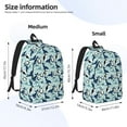 thumbnail image 2 of Honeii Penguins Whales Print Canvas College Laptop Backpack, Durable Rucksack Travel Notebook Bag School Backpack Book Bag for Men Women-, 2 of 6