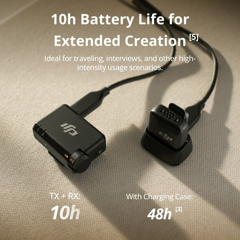 DJI Mic Mini (1 TX + 1 RX), Ultralight, Noise Cancelling with 2YR