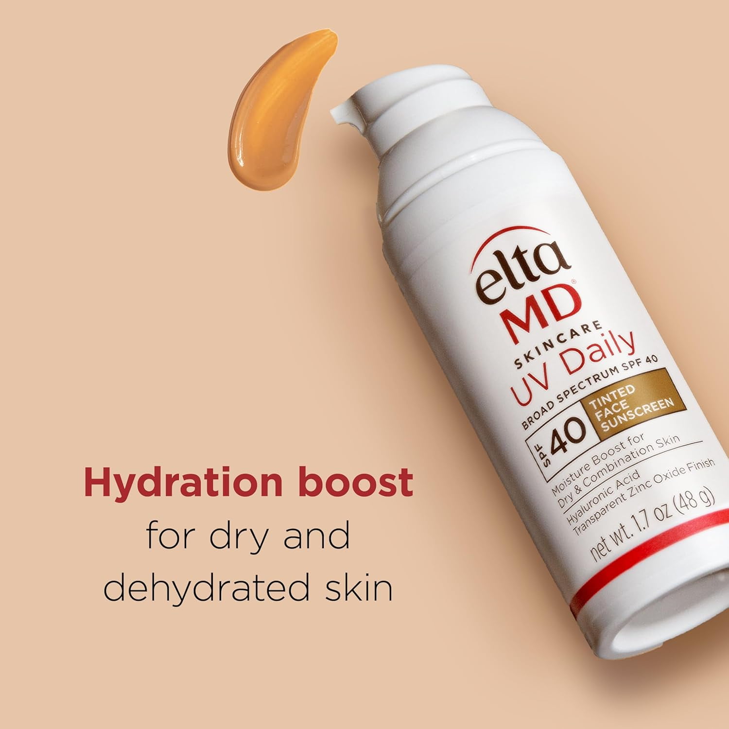 EltaMD UV Daily SPF 40 Tinted Face Sunscreen Moisturizer, Lightweight Tinted Sunscreen for Face Moisturizers, 1.7 oz Pump
