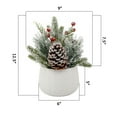 thumbnail image 2 of Flora Bunda CH2057E-WH Xmas Mix in White Sweater Ceramic Pot 6X6X5, 2 of 3