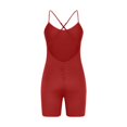 thumbnail image 5 of MVRLSH Shapewear Tummy Control Sleeveless V Back Backless Stretchy Workout Yoga One Piece Jumpsuit Body Shaper Shorts for Women Red - XL, 5 of 7