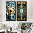 thumbnail image 1 of Designart "Radiant Eye Captures the Beholder II" Modern Abstract Framed Wall Art Set Of 2 - Traditional Blue Frame Gallery Set For Office Decor, 1 of 6