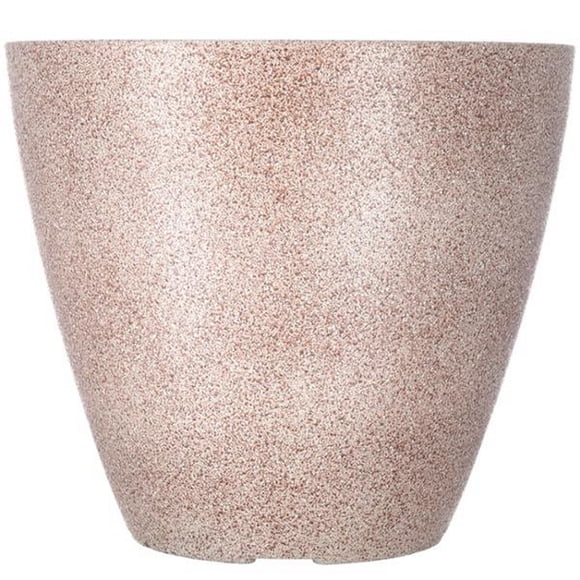 maceta de resina kurv color quartz 16