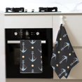 Kitchen Towels, Super Absorbent Dish TowelsShip Anchors Rope Black Cool