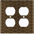 thumbnail image 3 of Metal Light Switch Plate Cover Japanese Sea Wave Pattern Black Wallpaper WAL019, 3 of 13