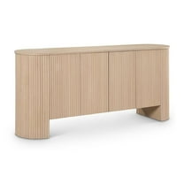 Meridian Furniture Belinda Oak Beech Wood and Oak Veneer Sideboard/Buffet