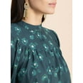thumbnail image 5 of Moomaya Womens Printed Top, Mandarin Collar, Cotton Shirt Top, 5 of 9