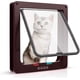thumbnail image 1 of Puerta para gatos con puerta magnética de 4 direcciones para mascotas para gatos y perros pequeños Puerta para gatos con túnel Marrón 19,7*19*5,3 cm, 1 of 5