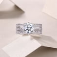 thumbnail image 4 of 2.0ct/S925 Silver Moissanite Ring, Men's, Women's, Temperament and Fashion, Party, Engagement, Wedding, Gifts for Men and Women, Wedding Anniversary, GRA Certificate, Platinum Plated 18K, 4 of 10