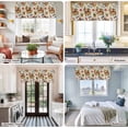 thumbnail image 5 of Summer Beach Farmhouse Short Window Curtain Valances, Straw Hat Coconut Watermelon Tropical Rod Pocket Kitchen Valances for Living Room Bedroom Bathroom Cafe 54" x 18", 5 of 8