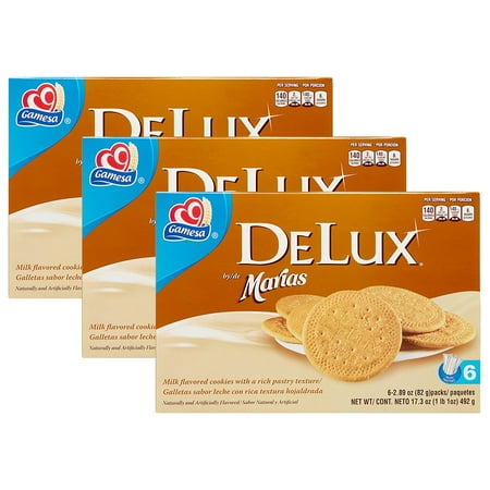 - (2 Pack) Gamesa Delux Cookies, Vanilla, 2.89 oz, 6 ct