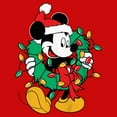 thumbnail image 2 of Boy's Mickey & Friends Christmas Wreath Mickey Graphic Tee Red Small, 2 of 4