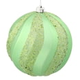thumbnail image 1 of Vickerman 6" Celadon Matte/Glitter Ball Christmas Ornament, 1 of 2
