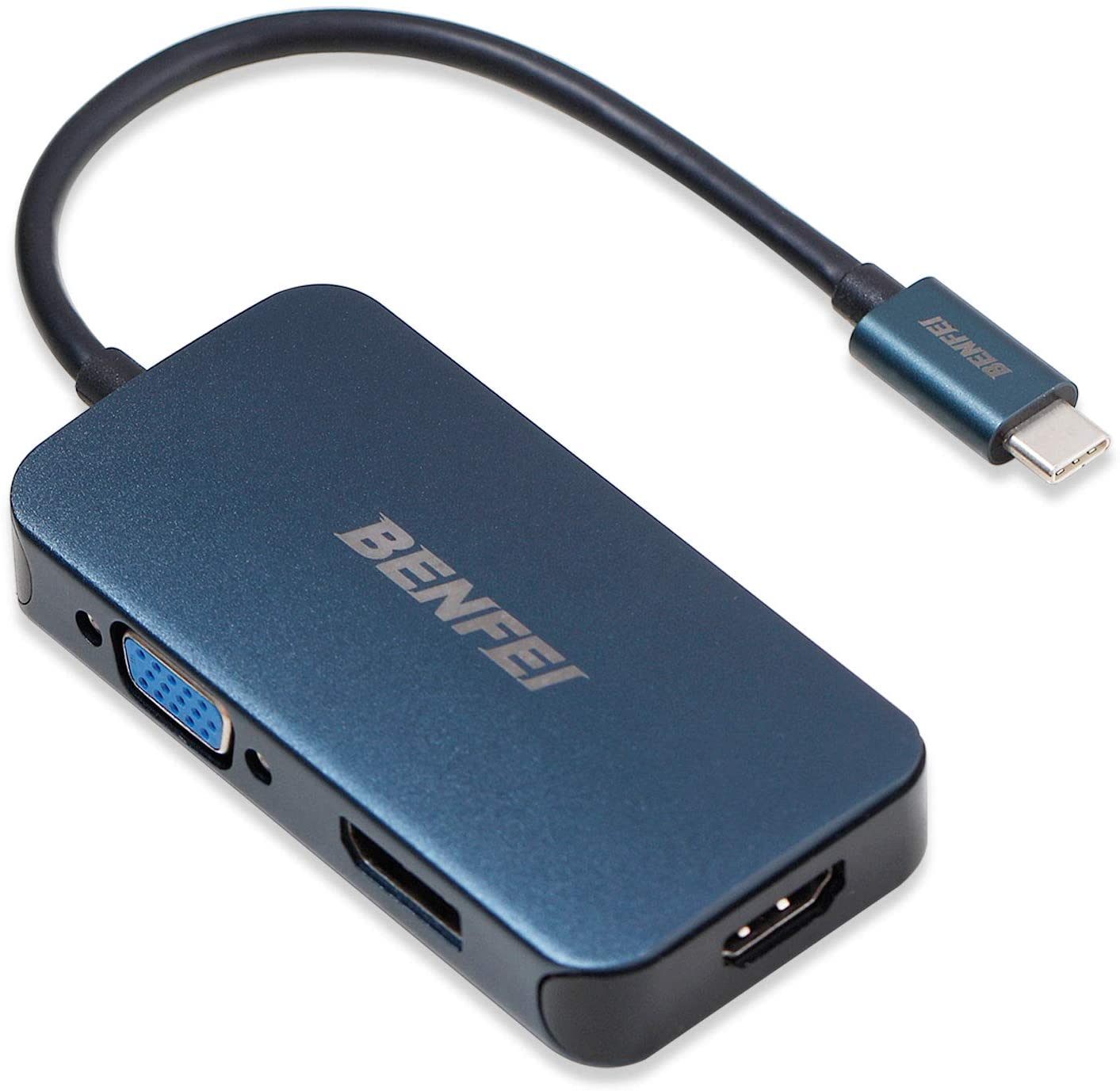 USB C to HDMI VGA DisplayPort Adapter 