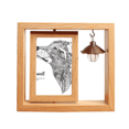 thumbnail image 1 of Lobo Gris amigo empresa Marco giratorio de madera 4x6, 1 of 3
