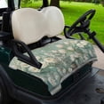 thumbnail image 2 of Golf Cart Seat Covers for 2 Seater,Flower Green Soft Microfiber Cart Seat Towel Blanket,Botanical Garden Florals Modern Art Absorbent Breathable Non Slip Bench Seats Protector for Golf Course 51"x31", 2 of 9