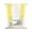 Yellow, White, Gold, variant on Yellow Striped Tie Up Curtains for Kitchen Windows,Adjustable Rod Pocket Valance 54 Inch Long, Farmhouse Simple Line Vertical Stripes Window Treatment Balloon Roman Blind Shade, 42" x 54"