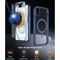 thumbnail image 4 of Funda para iPhone XR de Hensinple, magnética, transparente, con protector de pantalla, 4 of 7