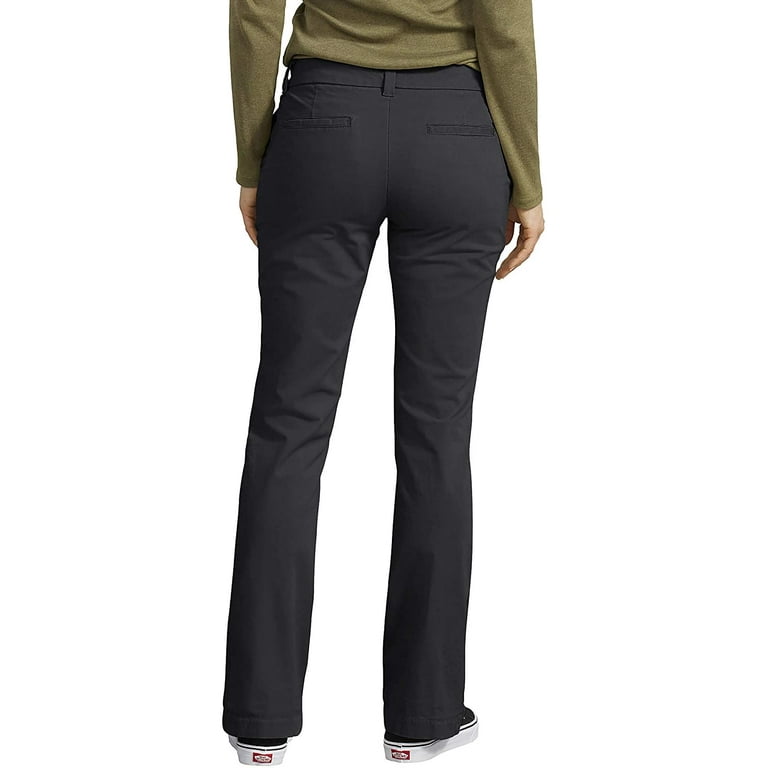 Dickies Women's Perfect Shape Midrise, Twill Bootcut Pants