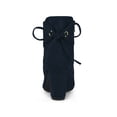 thumbnail image 4 of Unique Bargains Women's Round Toe Chunky Heels Ankle Booties Navy Blue (Size 8), 4 of 8