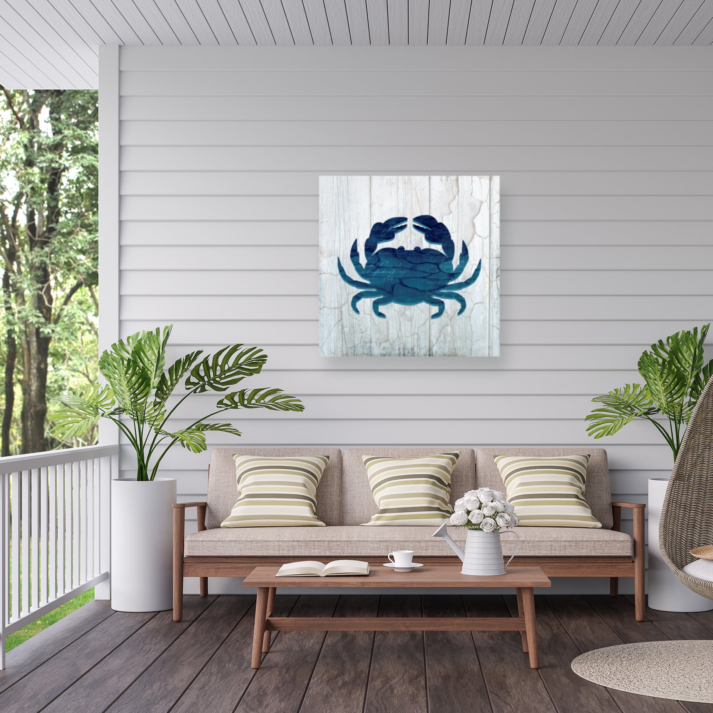 Lightboxjournal 'Gypsy Sea Blue Crab' Outdoor Canvas 18x18