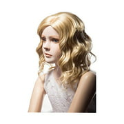 KOLIGHT 16'' Children Kids Girls Fashion Exquisiteness Cute Short Blonde Curly Hair Extensions Wig Free Cap+ Comb