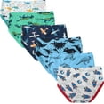 thumbnail image 3 of Boys Rocket Underwear Children Dinosaur Panties Little Kids Shark Briefs Toddler Cotton Breathable Comfort Airplane 6 Pack Underpants Size 6, 3 of 6