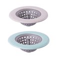 thumbnail image 1 of Colador de drenaje para fregadero de cocina, paquete de 2, tapón de silicona para fregadero de cocina con borde de acero inoxidable de 4,5 pulgadas de diámetro, 1 of 6