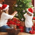 thumbnail image 4 of Fiudx Adornos para Árbol de Navidad, Bolas de Espuma En Polvo, Juego de 6 Piezas, Elegante Decoración Navideña, Ligeros, Versátiles para Árboles o Coronas, Azul, Rojo y Blanco, 8 Cm, 4 of 6