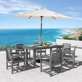 thumbnail image 3 of JUSTLET 7 PC Outdoor Patio Furniture Set, Patio Dining Sets, 6 Chairs and 1 Table, Gray, 3 of 10