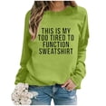 thumbnail image 2 of WEAIXIMIUNG Sweatshirts pour Femmes Mode Décontractée Couleur Unie Manches Longues Imprimé Lettre Col Rond Hoodie, 2 of 4