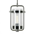 thumbnail image 3 of Henn&Hart 11" Polished Nickel Metal/Glass Pendant, 3 of 9