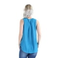 thumbnail image 2 of BELLE DU JOUR Womens New 1589 Blue Lace Sleeveless V Neck Casual Top S B+B, 2 of 2