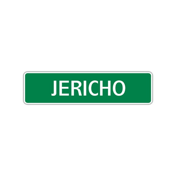 Jericho Boys Children Name Letter Printed Plaque Decoration Label Indoor Outdoor Unique Wall Novelty Aluminum Metal Sign 4"x13.5"