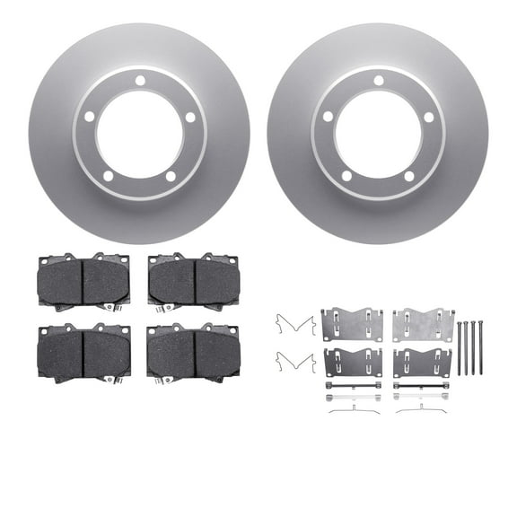 Dynamic Friction Company Front Geospec Brake Rotors with 5000 Advanced Brake Pads includes Hardware 4512-76159